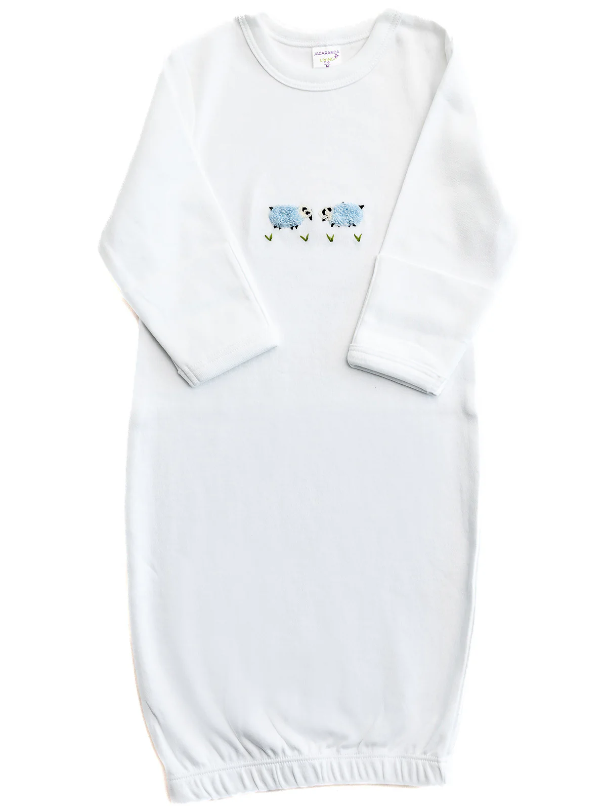 Baby Gown, Combed Cotton, Embroidered - Image 6