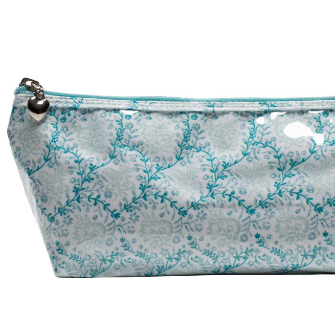 Brush Bag (Long), Trellis (Aqua)
