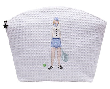 Cosmetic Bag (Large), Embroidered People - Image 9