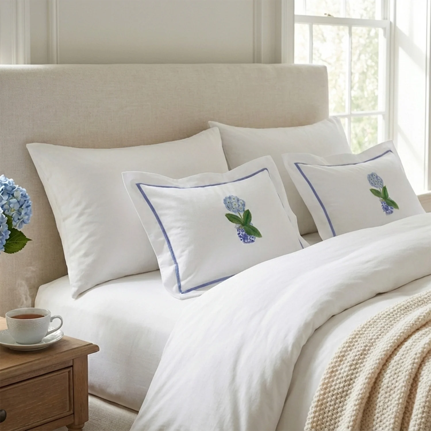 Boudoir Pillow Cover, Embroidered Floral - Image 7