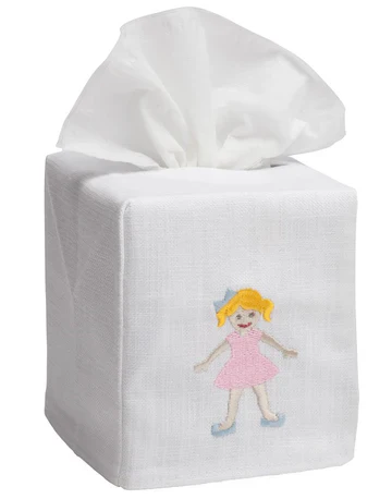 Tissue Box Cover, Embroidered Children - Image 16