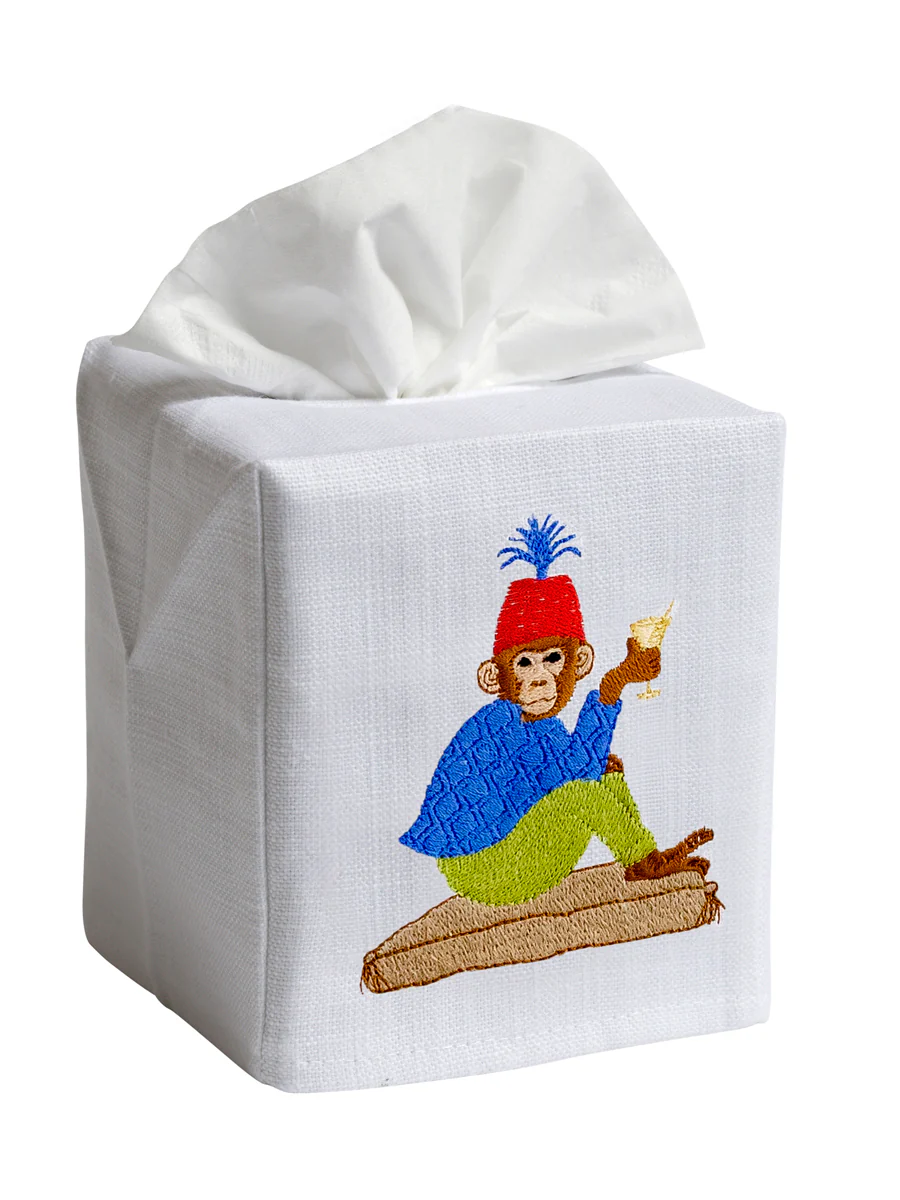 Tissue Box Cover, Embroidered Chinoiserie - Image 8