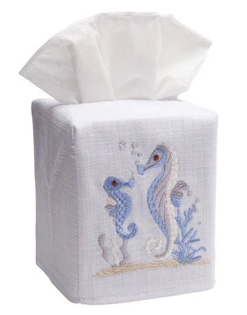 Tissue Box Cover, Embroidered Shell Collection - Image 24