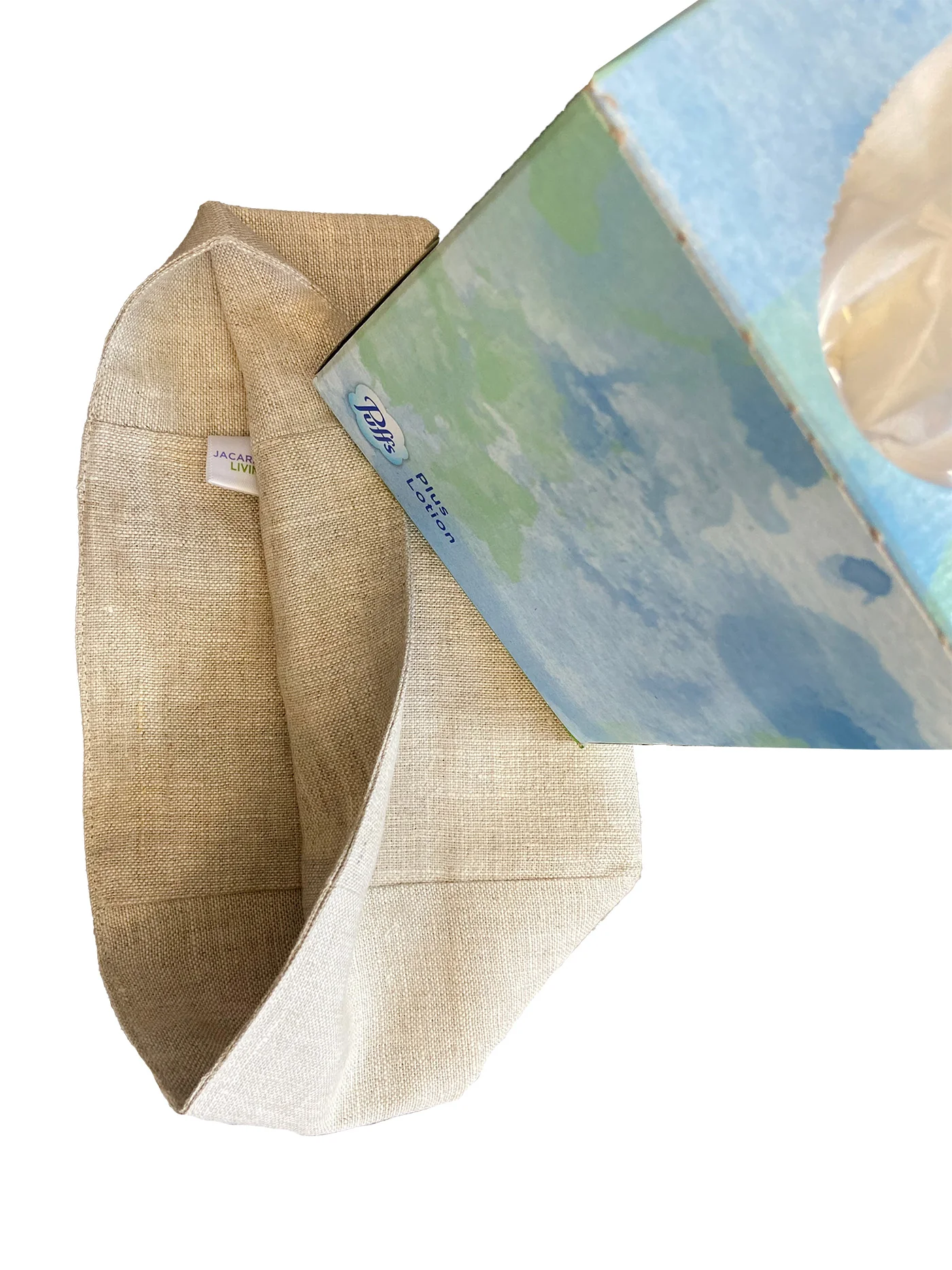 Tissue Box Cover - Natural Linen, No Embroidery - Image 7