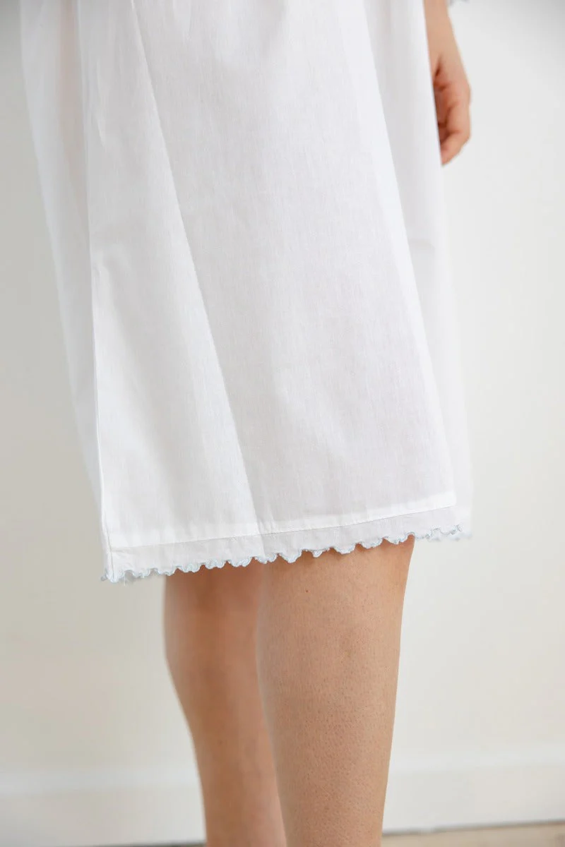 Emily White Cotton Nightgown - Image 5